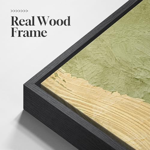 Large Framed Sage Green Abstract Wall Art for Living Room (3 Count)