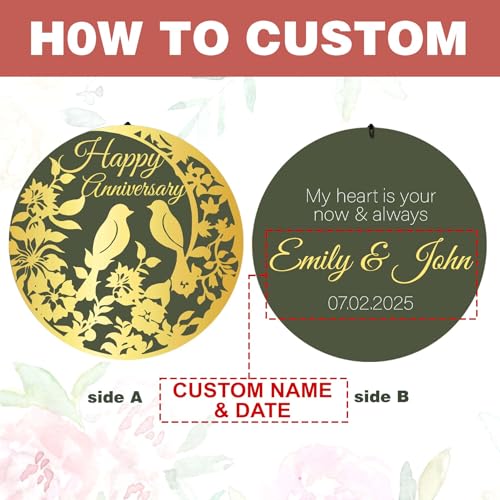 Happy Anniversary Wind Chimes Personalized