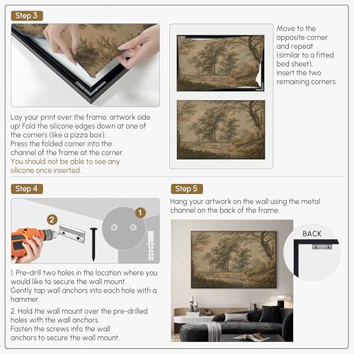 46"x72" Extra Large Framed Wall Art Antique Sepia Landscape with Trees and Historic Architecture for Home Living Room Bedroom Decor