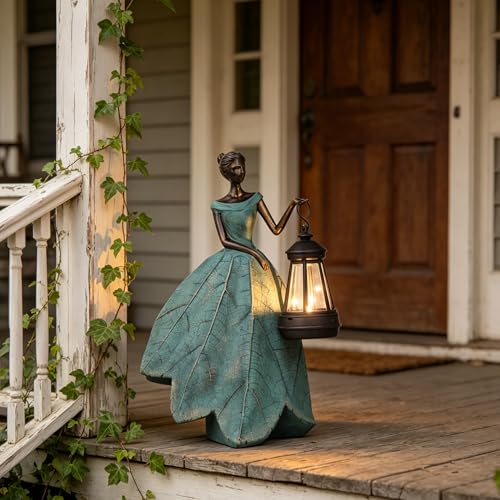 Fairy Statues Garden Decor with Solar Lights Gifts for Women