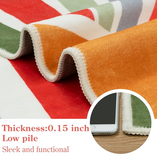 Sun 8x10 Washable Area Rugs for Living Room (80 Sq Ft)