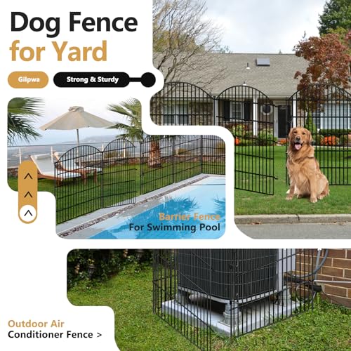 5 Panels Garden Fence Animal Barrier with Lock