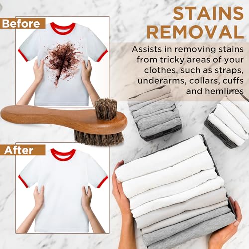 Dual Bristle Horsehair Laundry Stain Brush Set (2 Count)