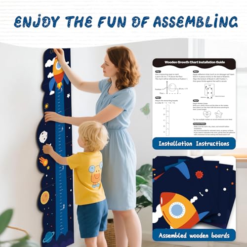 Custom Name Wood Wall Height Chart for Kids Growth Tracking
