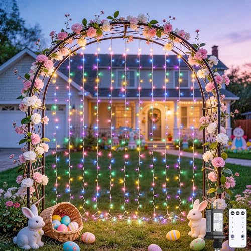 300LED Curtain Lights for Easter Decor (9.8 Foot)