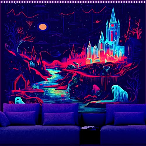 UV Reactive Halloween Tapestry