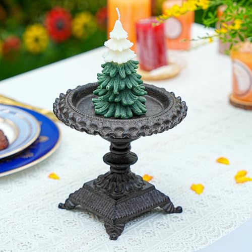 Cast Iron Pillar Candle Holder