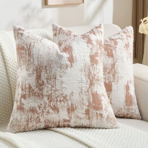 Pack of 2 Faux Cashmere Throw Pillow Covers 18x18 Inch (2 Count)