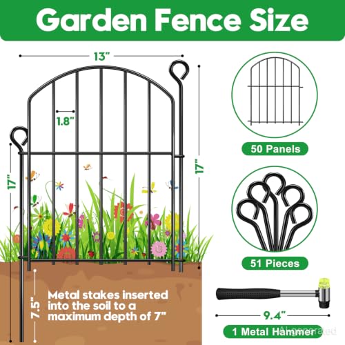 Decorative Garden Fence 17in