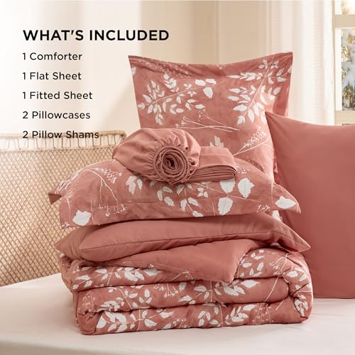 Floral Dusty Pink Comforter Set