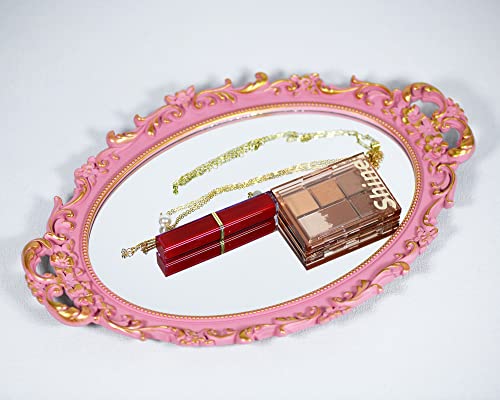 Vintage Decorative Pink Framed Mirror