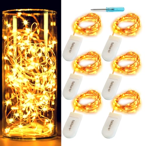 6 Pack 7Ft Starry String Lights No Remote Fairy String Lights (6 Count)