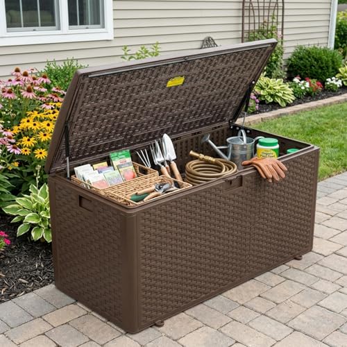 Premium Pro Edition 180 Gallon Lockable Resin Deck Box