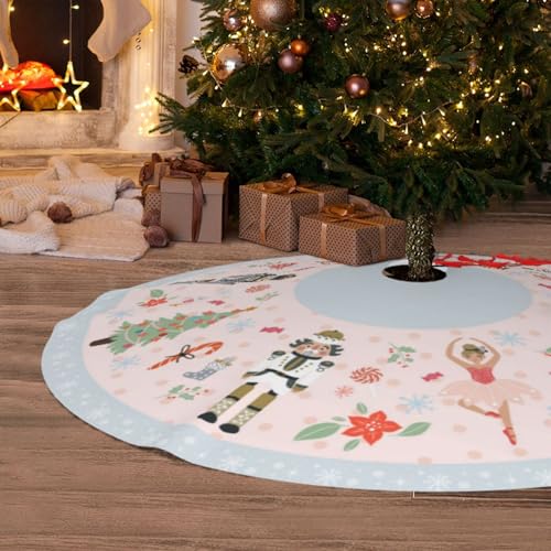 36" Cute Nutcracker Christmas Tree Skirt