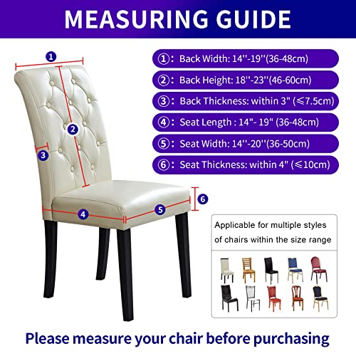 Stretch Chair Covers for Dining Room Set of 8