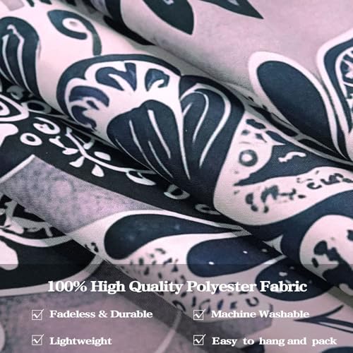 Boho Floral Mandala Tapestry Wall Hanging Grey Bohemian Flower Medallion Tapestry Aesthetic Gray Black Hippie Indian Small Tapestries for Bedroom Living Room Dorm Decor 80 x 60 Inch