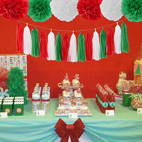 Red Green White Christmas Party (15 Count)