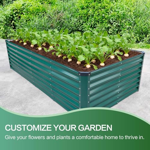 GARDMAX 8x4x2FT Galvanized Raised Garden Bed Kit