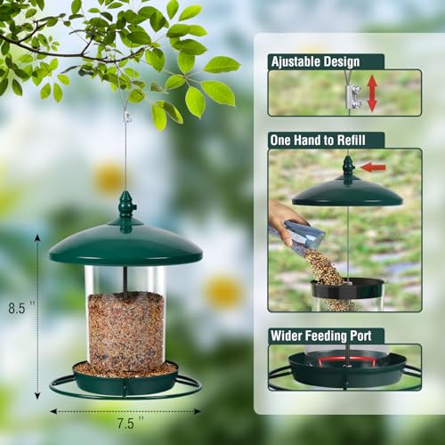 Metal Bird Feeder for Outdoors Hanging