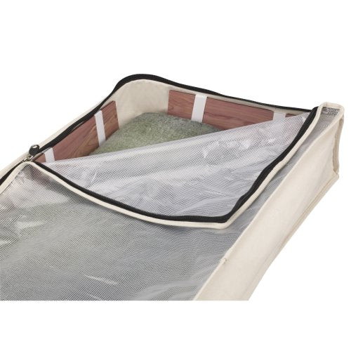 Cedarline Under Bed Storage Bag with Heavy‑Duty Cotton Canvas and Durable 3‑Sided Zipper