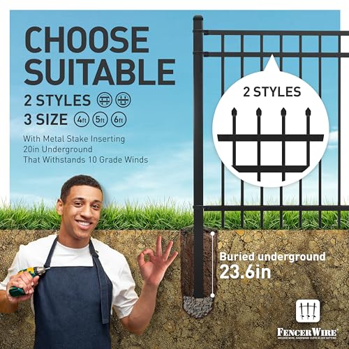 52FT Heavy Duty Flat Top Fence Barrier Kit