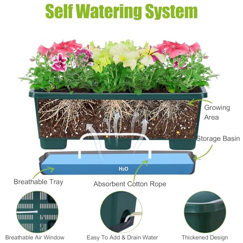 Window Box Planter 8 Pcs (8 Count)