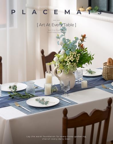 Deep Navy Woven Placemats Set of 24 (24 Count)