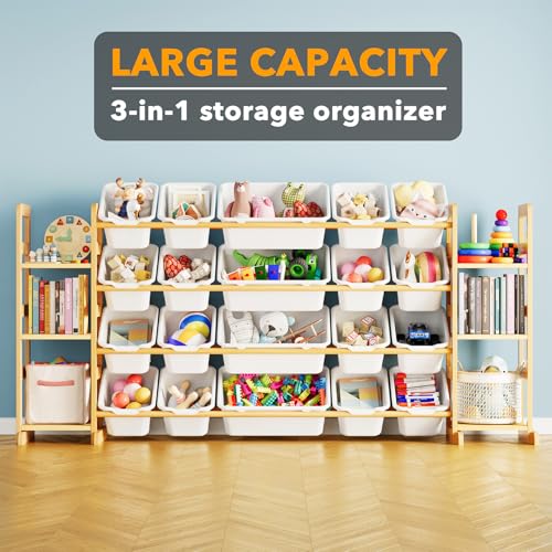 Toy Storage Organizer with 6 Shelves and 20 Bins