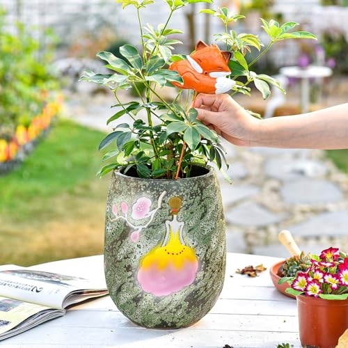 10.6 Inch Hand Painted Ceramic Succulent Plant Pot