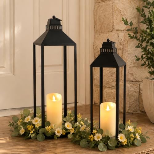 Large Lanterns Decorative Outdoor Indoor (2 Count)