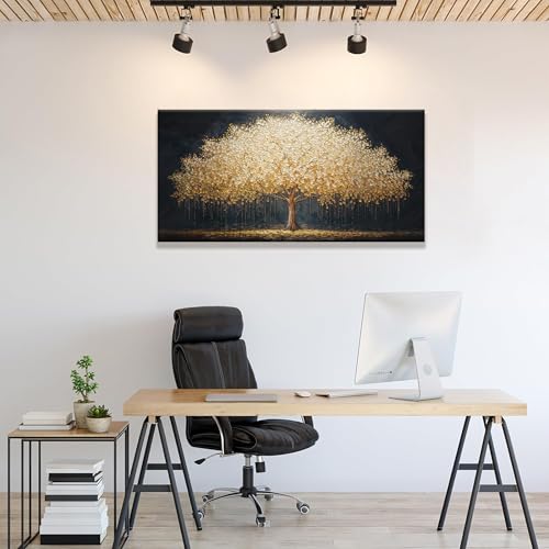 Canvas Gold Tree Of Life Wall Art Decor For Living Room Artwork 20"X 40"