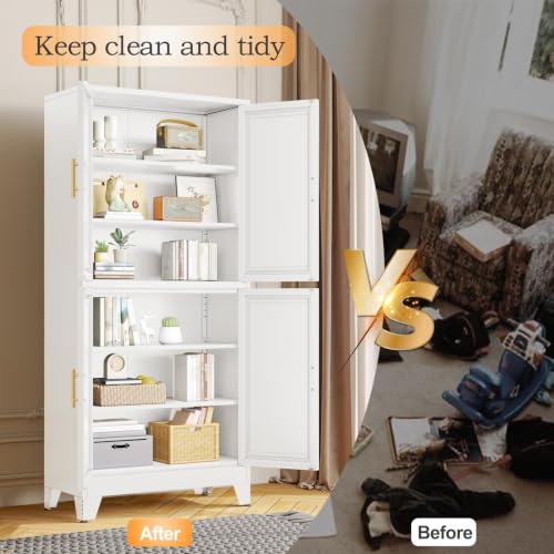 75.2" Tall Metal Pantry Cabinet