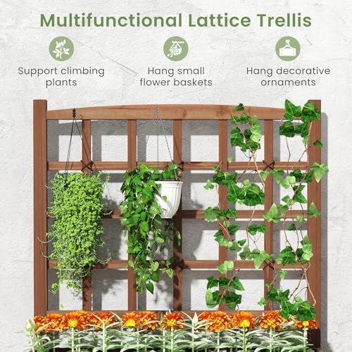 2 Tier Raised Garden Bed with Trellis & Legs