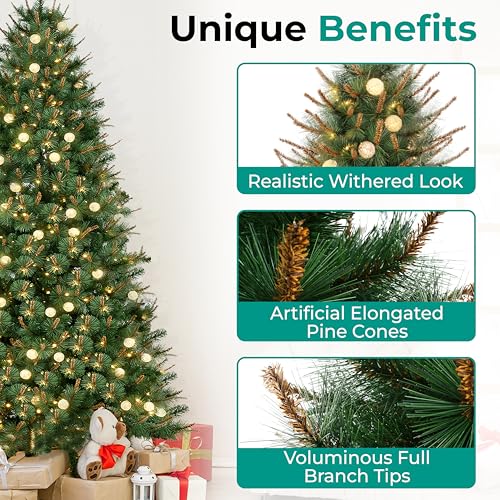 Selena 7.5ft Prelit Artificial Christmas Tree with 1209 Branch Tips