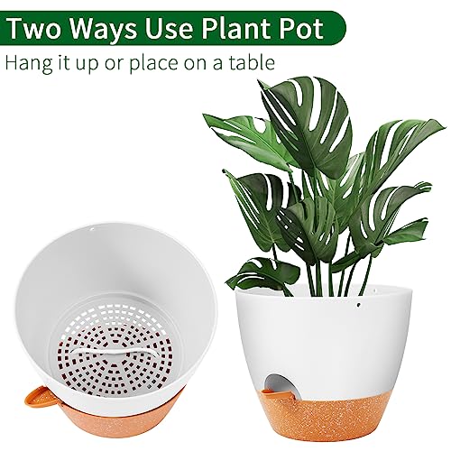 10 Inch Self Watering Hanging Planter (2 Count)