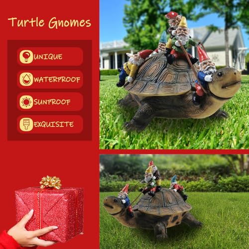 Garden Gnomes Decorations for Yard Statues Turtle Outdoor Decor