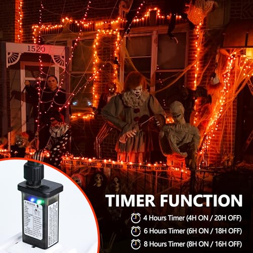 66FT 200 LED RGB Color Changing Halloween String Lights Outdoor (200 Count)