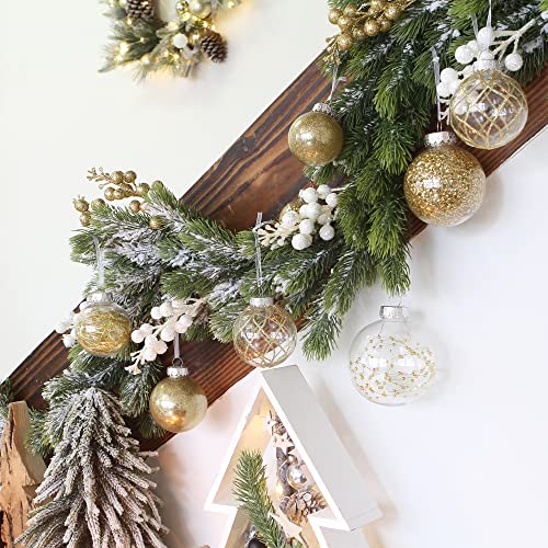 30 Pack Clear Christmas Ball Ornaments (30 Count)
