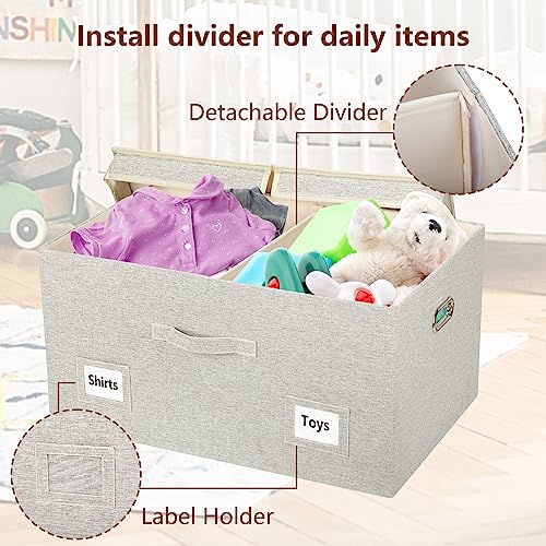 Storage Bins with Lids Fabric Closet Organizers Cubes Office Organization (3 Count)