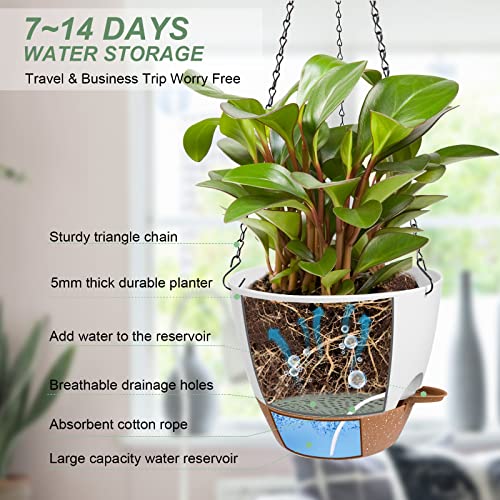 Hanging Planters for Indoor Outdoor Plants (2 Count)