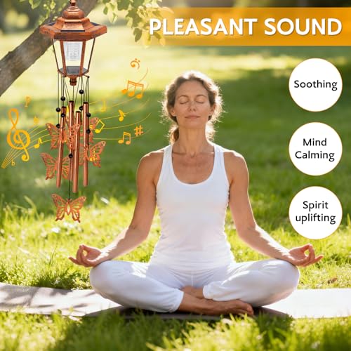 2 Pack Solar Butterfly Wind Chimes (2 Count)