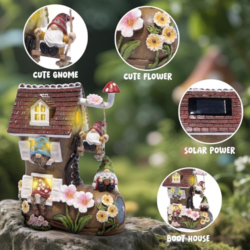 Spring Solar Gnomes Garden Decor