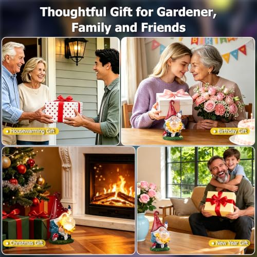 Solar Gnomes Garden Decor Outdoor Statues