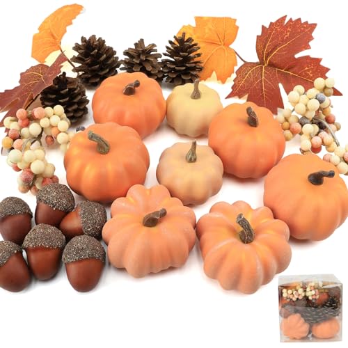 22 PCS Pumpkin Decor (22 Count)