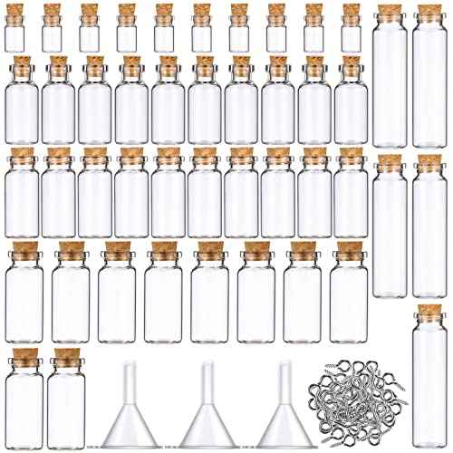 45 Pcs Spell Jar Mini Glass Potion Bottles Cork Stopper (98 Count)