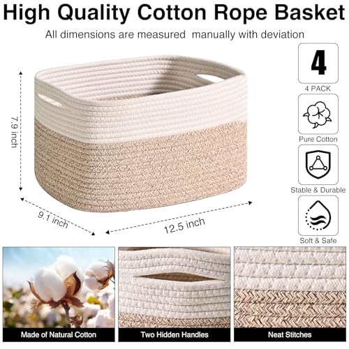 Storage Baskets for Shelves (4 Count)