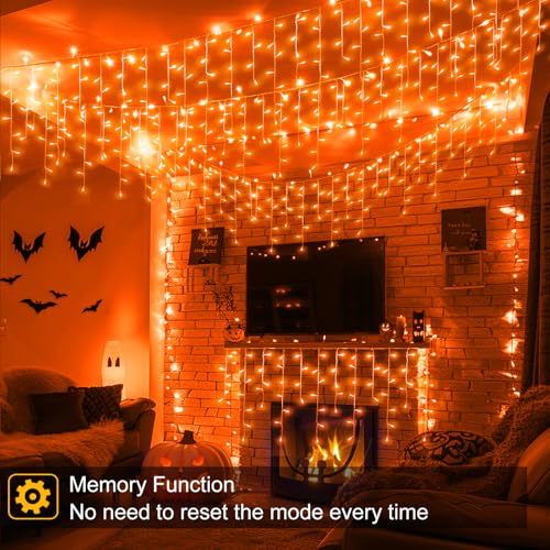 66ft Orange Halloween Lights Outdoor