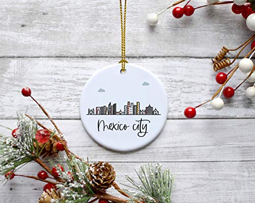 Round Ceramic Porcelain Christmas Tree Ornament Keepsake Gift