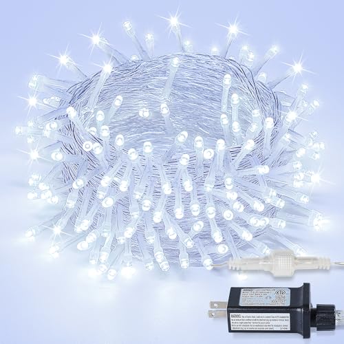33FT 100 LED Cool White Christmas Fairy Twinkle String Lights Indoor (33 Foot)