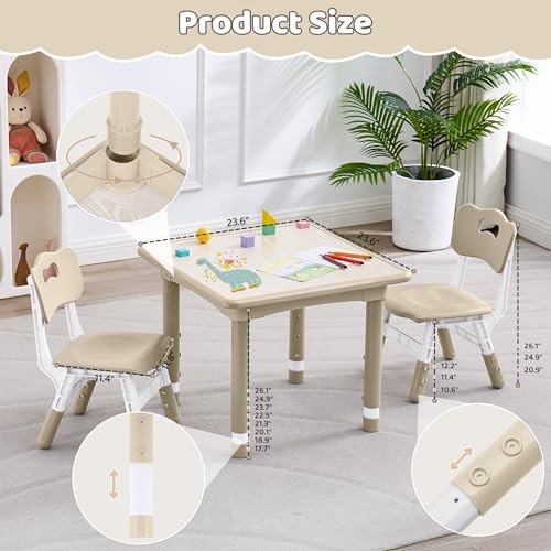 Kids Table & 2 Chairs (3 Count)